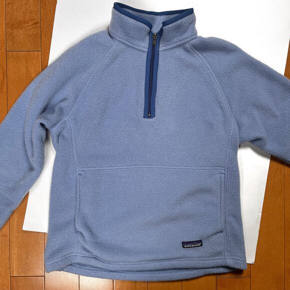 Patagonia Classic Womens Synchilla Marsupial 1/4 Zip Pullover Fleece Small Blue - Picture 5 of 16